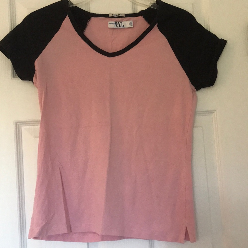 😍NYL Pink & Black Stretch T-shirt - Hot In Pink!😍